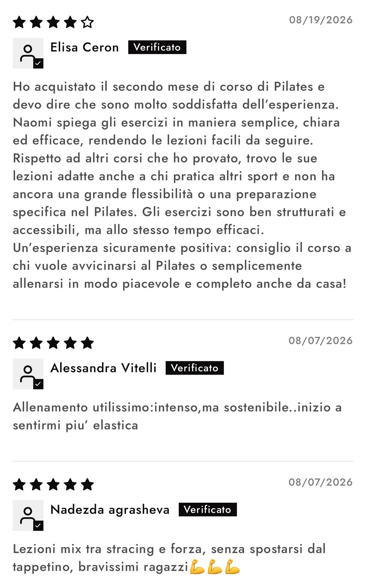 BUNDLES 2 MESI Programma Pilates 3 + Programma Pilates 4